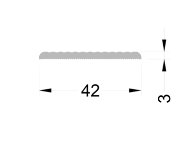 Порог дверной плоский ALUMARK 42/3 мм 6м Неокрашенный Изображение