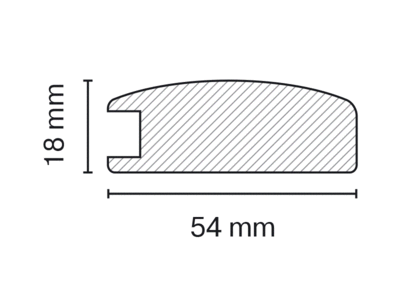 AGT профиль МДФ 1003 (гнилая вишня (208), 18x54x2795 мм) Изображение 2
