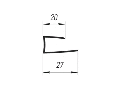 Профиль для сэндвича начальный Bauset TPL 27х20мм белый 3,0м  (L) Изображение 2