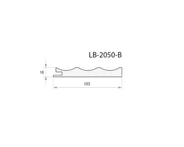 Профиль  МДФ AGT LB-2050-B 18*133*2800 мм, супермат Сахара крем 3019 (Sahara Cream) Изображение 3