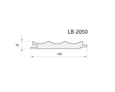 Профиль  МДФ AGT LB-2050 18*140*2800 мм, под покраску (матовый белый 866) Изображение 3