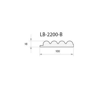 Профиль МДФ AGT LB-2200-B 18*100*2800 мм, супермат серый шторм 726 Изображение 2