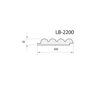 Профиль МДФ AGT LB-2200 18*100*2800 мм, супермат серый шторм 726 Изображение 2