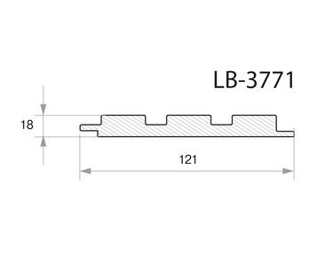 Профиль  МДФ AGT LB-3771 18*121*2800 мм, под покраску (матовый белый 866) Изображение 3