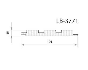 Профиль МДФ AGT LB-3771 18*121*2800 мм, супермат чарующий океан 3029 Изображение 2