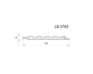 Профиль  МДФ AGT LB-3783 12*158*2800 мм, белый шагрень (231) Изображение 2