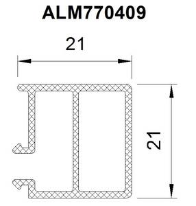 Профиль дистанционный переходный ALUMARK 24мм термоизолирующий, 6м. Изображение