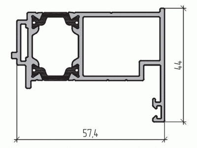 Профиль дверной вспомогательный (6,5м), RAL9016 Изображение 1