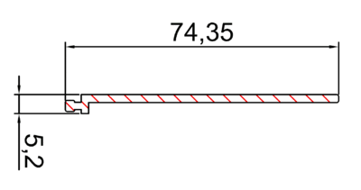 Профиль крышки для зоны прохода TST 6250 мм, неокрашенный, 25505501120 Изображение