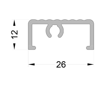 Профиль порога 26/12 ALUMARK  6м неокрас Изображение