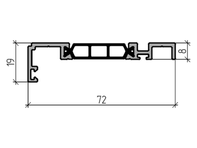 Профиль примыкания двери (6,5м), RAL9016 Изображение