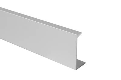 Профиль ручка для фасадов, серия KARE,  L=3000 мм, алюминий, серебро. Изображение