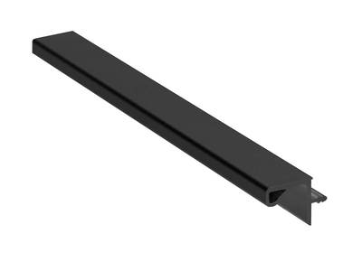 Профиль врезной для верхних баз GOLA ALPHALUX (L=3.9 м, для ДСП 16/18 мм, алюминий черный) Изображение 1