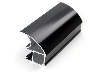 Профиль-ручка асимметричная широкая, алюминий, черный глянец, L=5400 мм FIRMAX Изображение