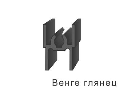 Планка верхняя, алюминий, венге глянец, 5900 мм Изображение