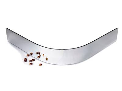 Радиусный элемент кухонного цоколя ALPHALUX, H=100мм, L=540x540мм, зеркальный, пластик+алюминиевая фольга Изображение
