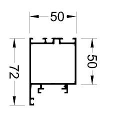 Рама дверная ALUMARK 72/50 мм 6.5м Белый RAL9016 Изображение
