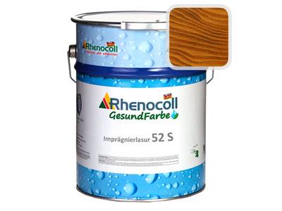Лак фасадный Rhenocoll Impragnierlasur 52S c защитой от синевы, "Подмосковный орех", шелковисто-глянцевый 1л Изображение 1