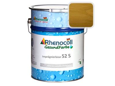 Лак фасадный Rhenocoll Impragnierlasur 52S c защитой от синевы, "Скошенная трава", шелковисто-глянцевый 1л Изображение 1