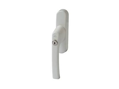 Ручка оконная c ключом Roto, для алюминиевых окон, белая Изображение