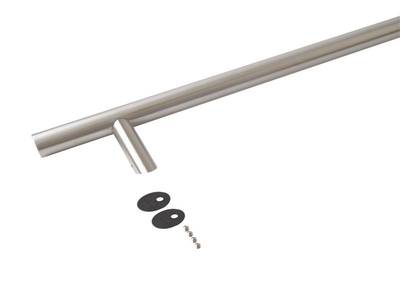 Ручка для алюминиевых дверей со смещением, комплект с креплением L= 1400, м/о 1200, D=32, матов. Изображение 6