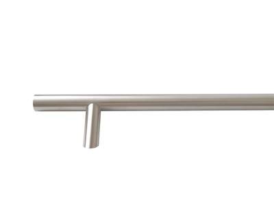 Ручка для алюминиевых дверей со смещением, комплект с креплением L= 1400, м/о 1200, D=32, матов. Изображение 5