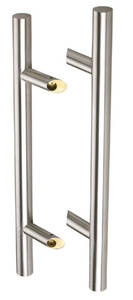 Ручка для алюминиевых дверей со смещением, комплект с креплением, L= 650, м/о 450, D=32, матов. Изображение 3