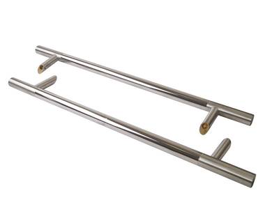 Ручка для алюминиевых дверей со смещением, комплект с креплением, L= 800, м/о 600, D=32 Изображение 4
