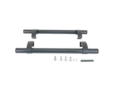 Ручка офисная прямая 500мм с креплением, толщина трубы 1,1 антрацит RAL7016 Изображение 2