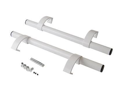 Ручка офисная прямая 500мм с креплением, толщина трубы 1,1 белый RAL9016 Изображение