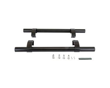 Ручка офисная прямая 500мм с креплением, толщина трубы 1,1 черный RAL9005 Изображение 2