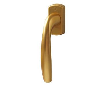 Ручка оконная Hoppe New York Secustik, vario fit 32-42 мм, золото матовое, с винтам Изображение