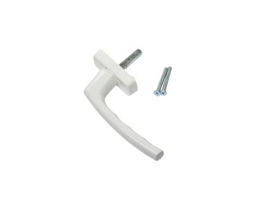 Ручка оконная Internika CAPRI, 38 мм, 45°, 2 винта, белый RAL9016 Изображение