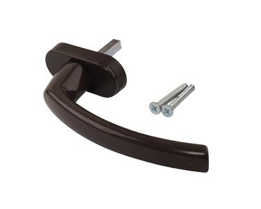 Ручка оконная Internika FILIZ, 45 мм, 45°, 2 винта, коричневый RAL8019 Изображение 2