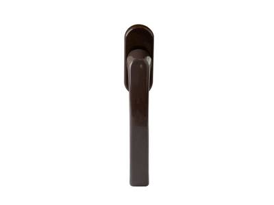 Ручка оконная Internika Tolstoy алюминиевая 37 мм (RAL 8019) коричневый, 45° + 2 винта 5х45 Изображение 2