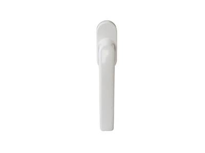 Ручка оконная Internika Tolstoy алюминиевая 35 мм (RAL 9016) белая, 45° + 2 винта 5х45 (для стенда) Изображение