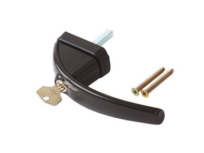 Ручка оконная с ключом Roto Swing, 37 мм,+2 винта коричневая Изображение 3