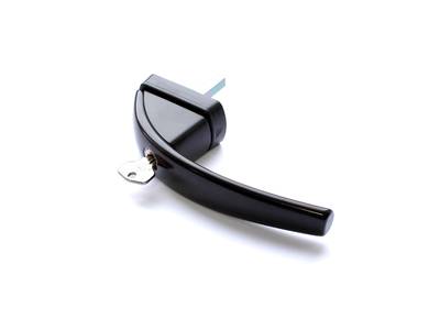 Ручка для окон из ПВХ с ключом Roto Swing  (Штифт=37 мм, 90°, тёмно-коричневый) Изображение 2