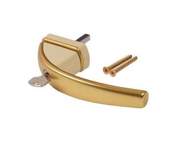Ручка оконная с ключом Roto Swing, 37 мм, золото Изображение
