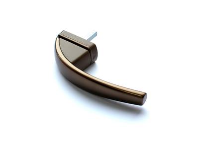 [ПОД ЗАКАЗ] Ручка для окон из ПВХ Roto Swing (Штифт=43 мм, 45°, средняя бронза R05.5) Изображение 2