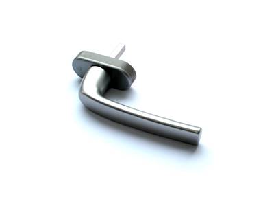 Ручка для окон из ПВХ Roto Samba (Штифт=37 мм, 45°, титан) Изображение
