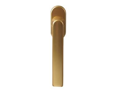 Ручка оконная алюминиевая  HOPPE Hamburg SecuForte, штифт vario fit 32-42 мм, 45°, 2 винта М5х45,  2 винта М5х50, золото Изображение 4