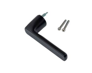 Ручка оконная без розетки Horvik кругл., черн., 2 винта Изображение