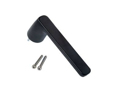 Ручка оконная без розетки Horvik кругл., черн., 2 винта Изображение 2