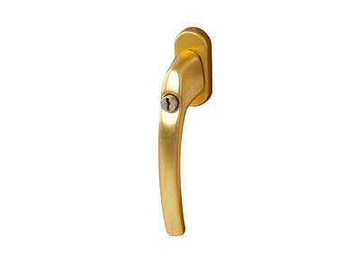 Ручка оконная с ключом Internika FILIZ 35мм, золото матовое, с винтами Изображение