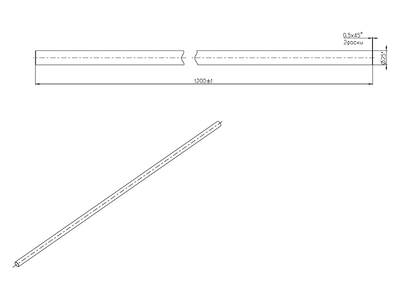 Штанга круглая для вешалок с заглушками Firmax (L=1200 мм, D=25 мм, хром) Изображение 4