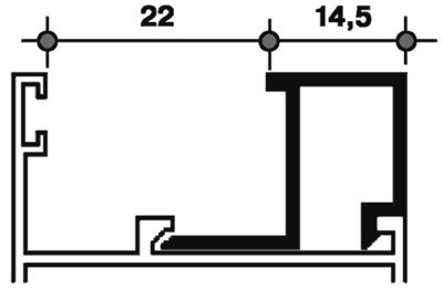 400-35 Штапик, белый (6,0 м) Изображение