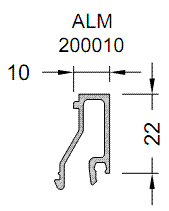 Штапик оконно-дверной ALUMARK 10 мм 6м неокрашенный Изображение 2