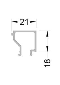 Штапик оконно-дверной ALUMARK 21 мм 6м Белый RAL9016 Изображение 2