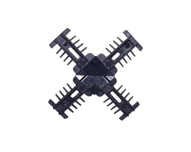 Соединение декоративное крестовое Isabel, 18x8, антрацит для двустороннего профиля Изображение